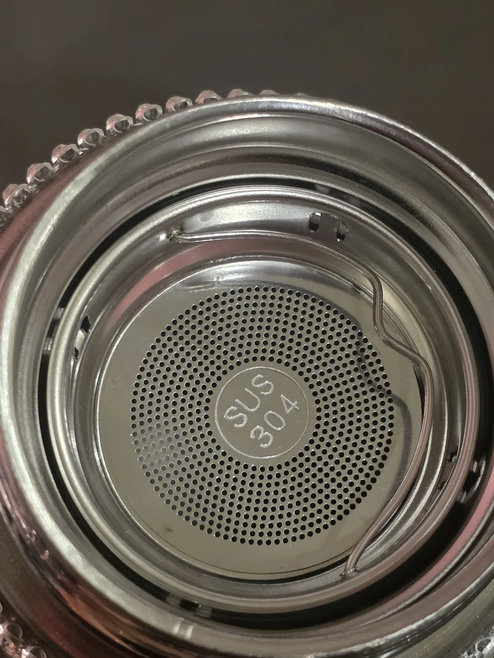 Silver Crystal-Embellished Travel Tumbler